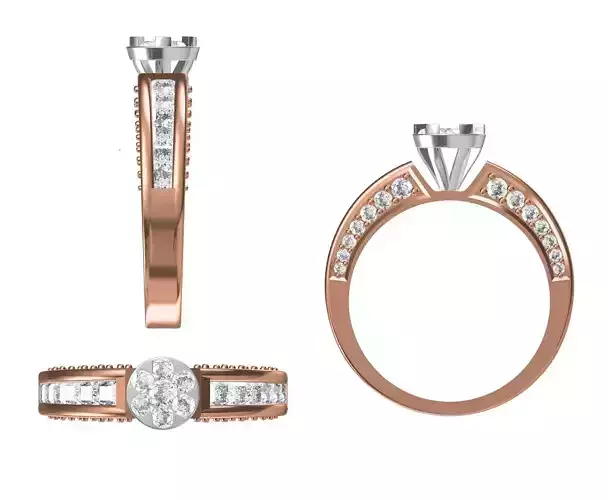 Women Engagement Wedding Ring STL JCD Details
