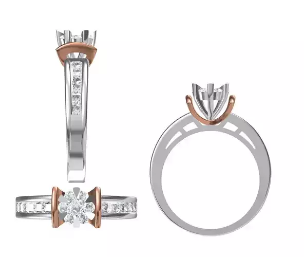 Women Engagement Wedding Ring STL JCD Details