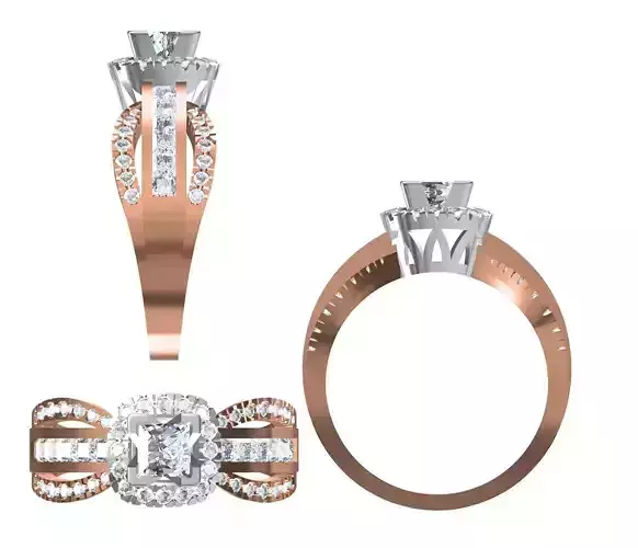 Women Engagement Wedding Ring STL JCD Details