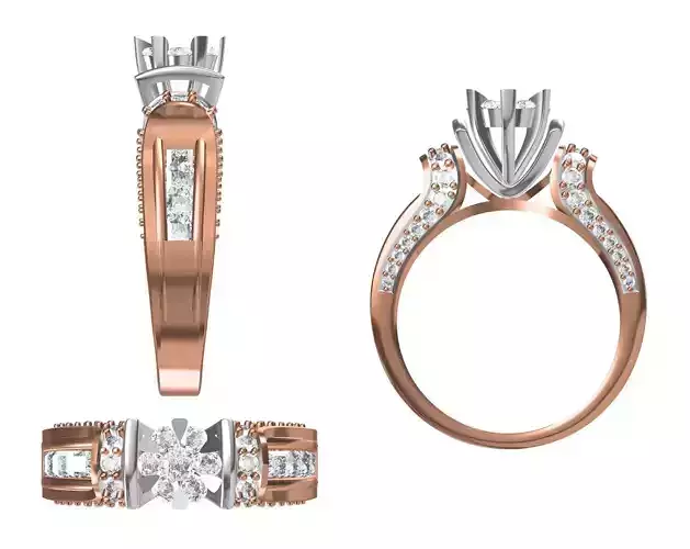 Women Engagement Wedding Ring STL JCD Details