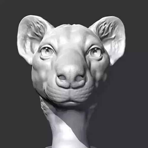 Hyena Head AM14 3D print model 3D print model