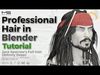 Male Hair - Jack Sparrow Hair Card with Texture  3D model_1
