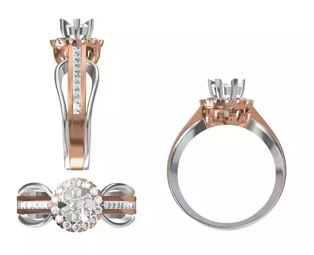 Women Engagement Wedding Ring STL JCD Details