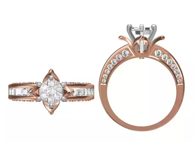 Women Engagement Wedding Ring STL JCD Details