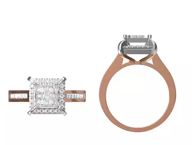 Women Engagement Wedding Ring STL JCD Details