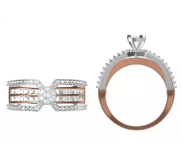 Women Engagement Wedding Ring STL JCD Details