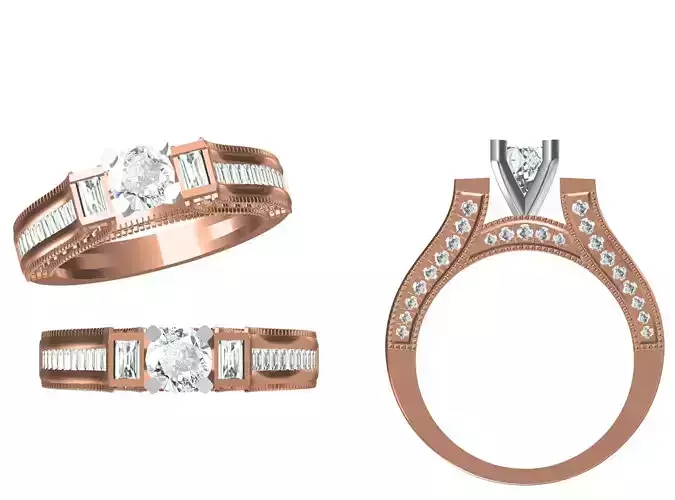 Women Engagement Wedding Ring STL JCD Details