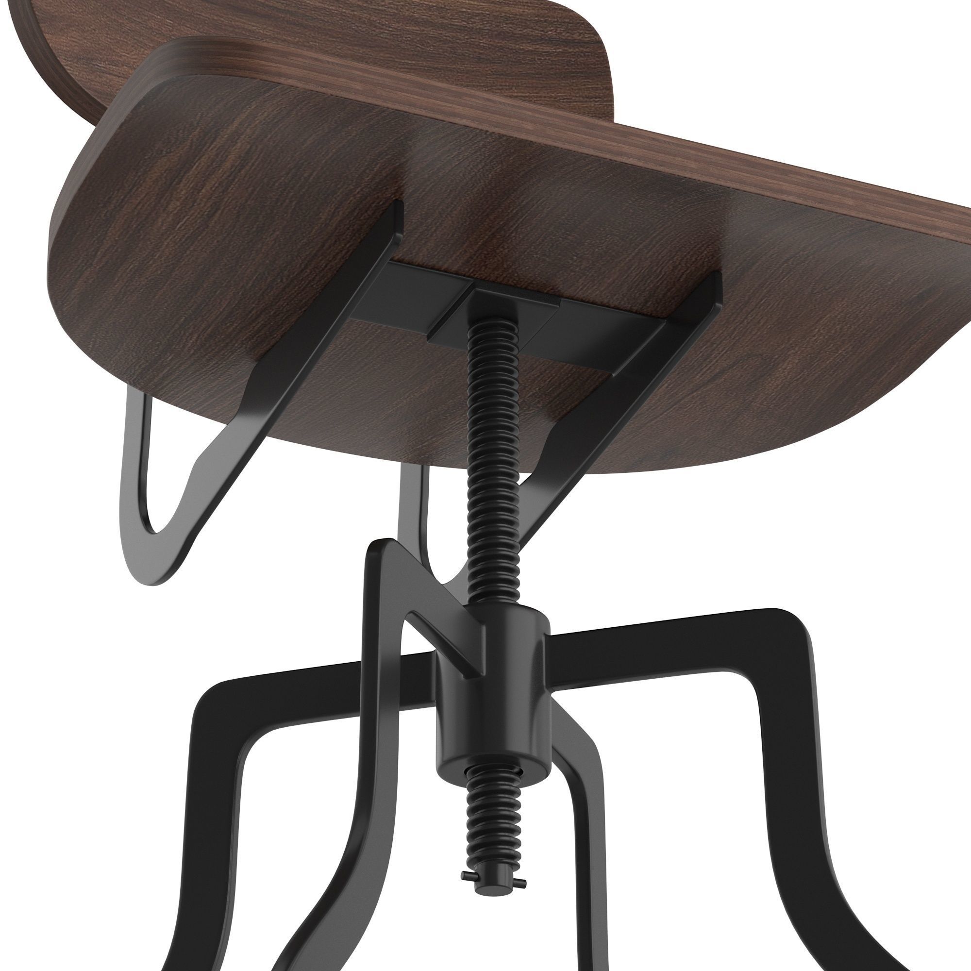 Retro Barstool RendezVousDeco Adjustable 66-85 cm 3D model_8