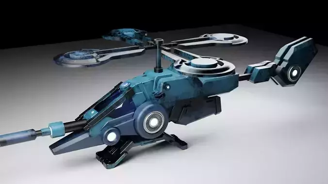 Sci-fi Fighter Helicopter