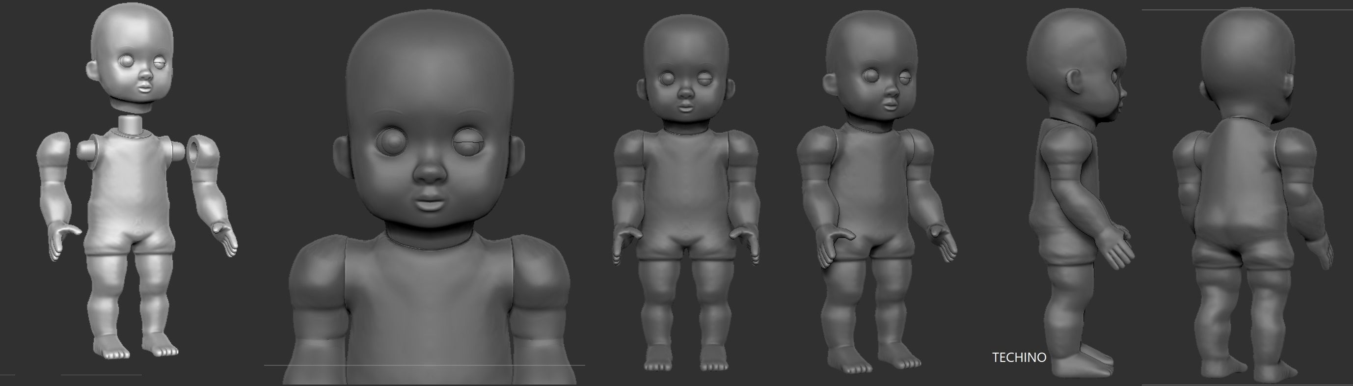 Big baby doll 3d print  3D print model_1