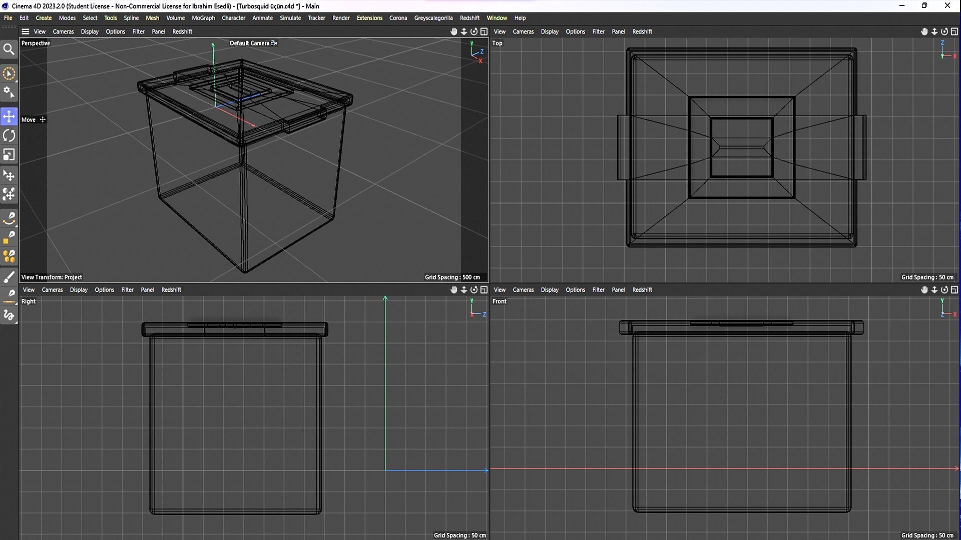 Ballot box with Scene 3D model_5