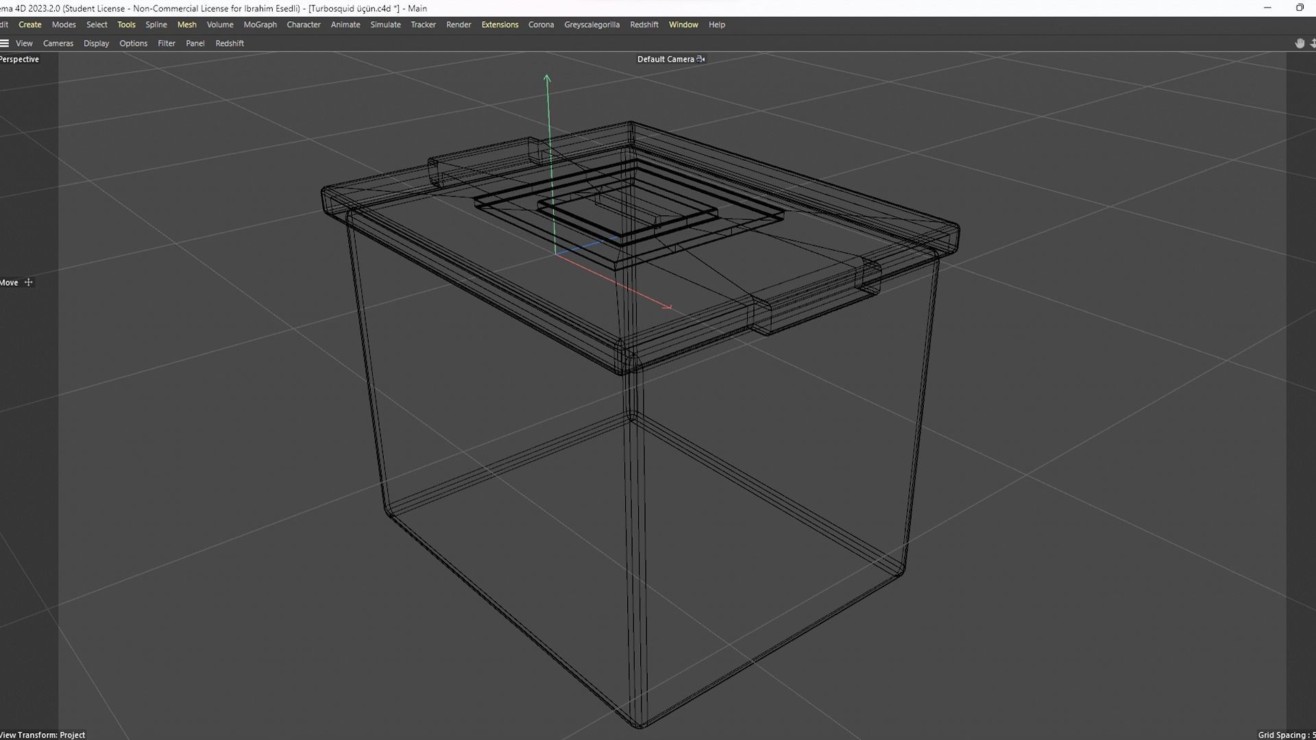 Ballot box with Scene 3D model_7