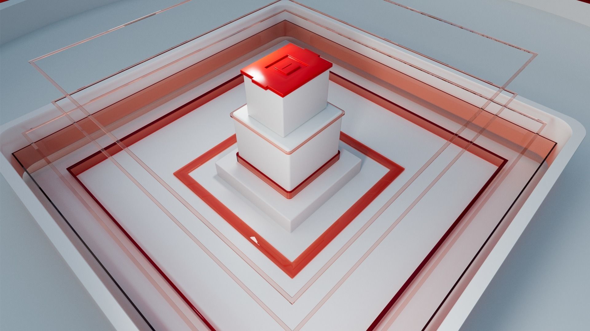 Ballot box with Scene 3D model_1