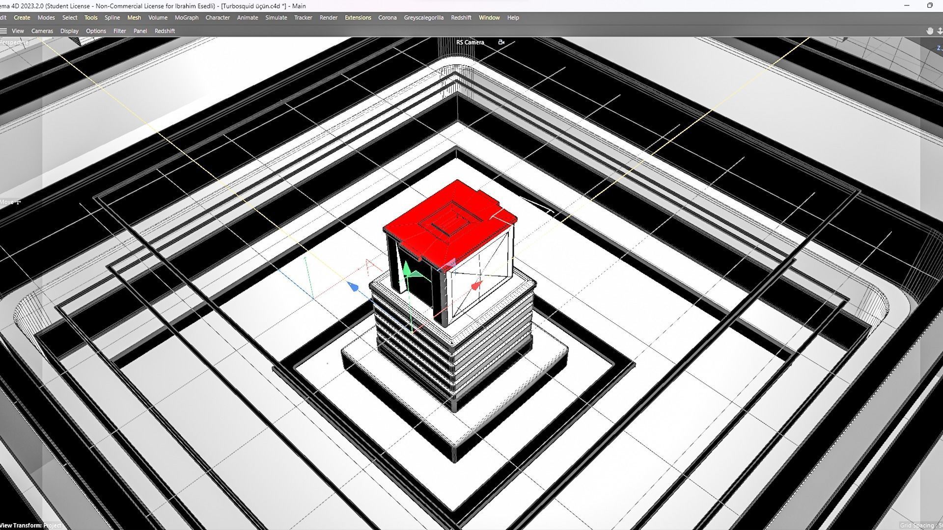 Ballot box with Scene 3D model_4