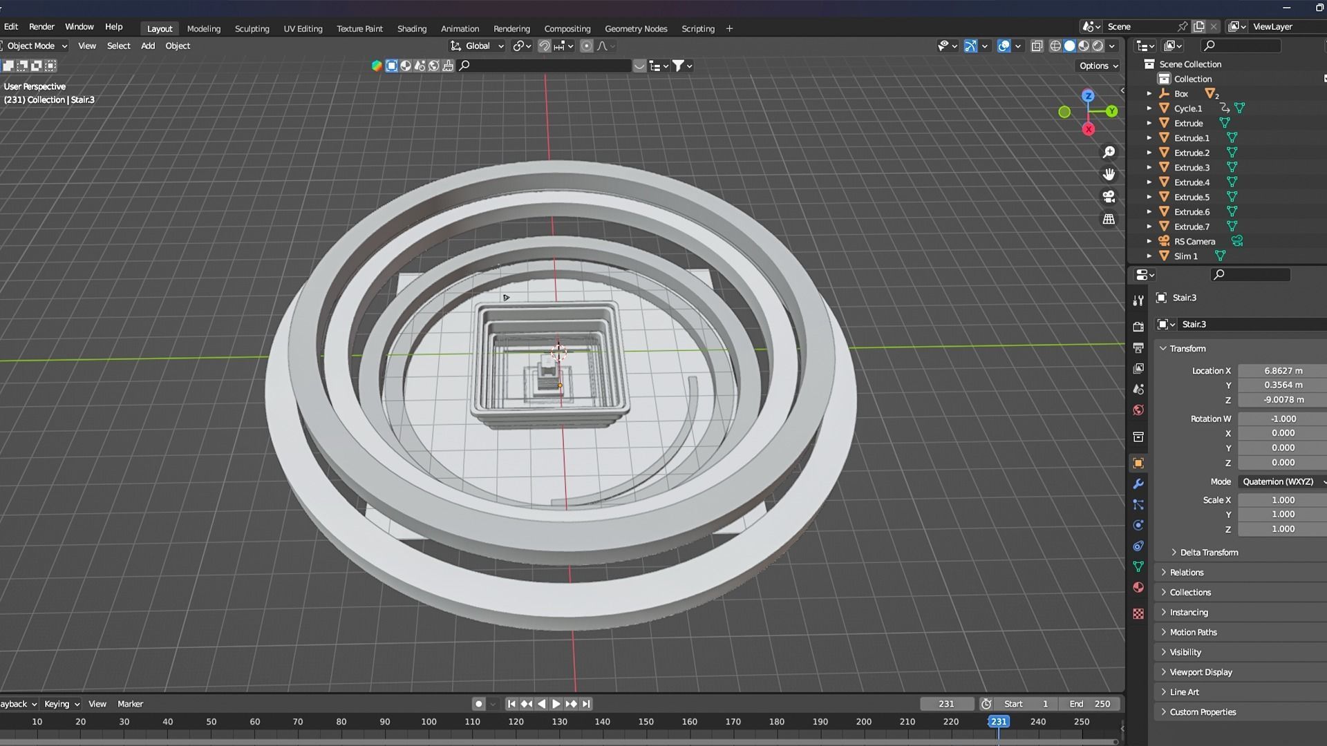 Ballot box with Scene 3D model_9