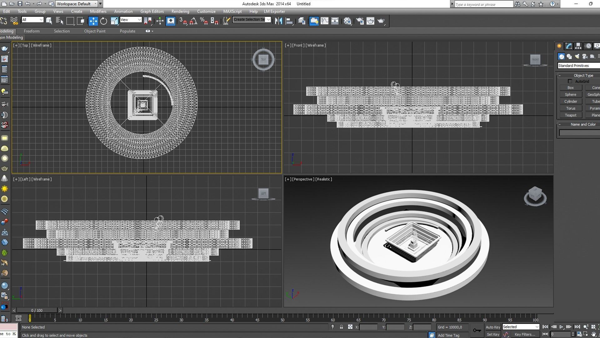 Ballot box with Scene 3D model_8