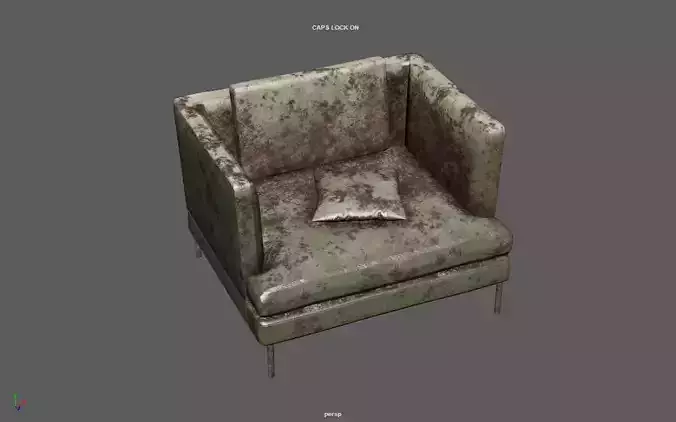 Realistic Abandoned Sofa 