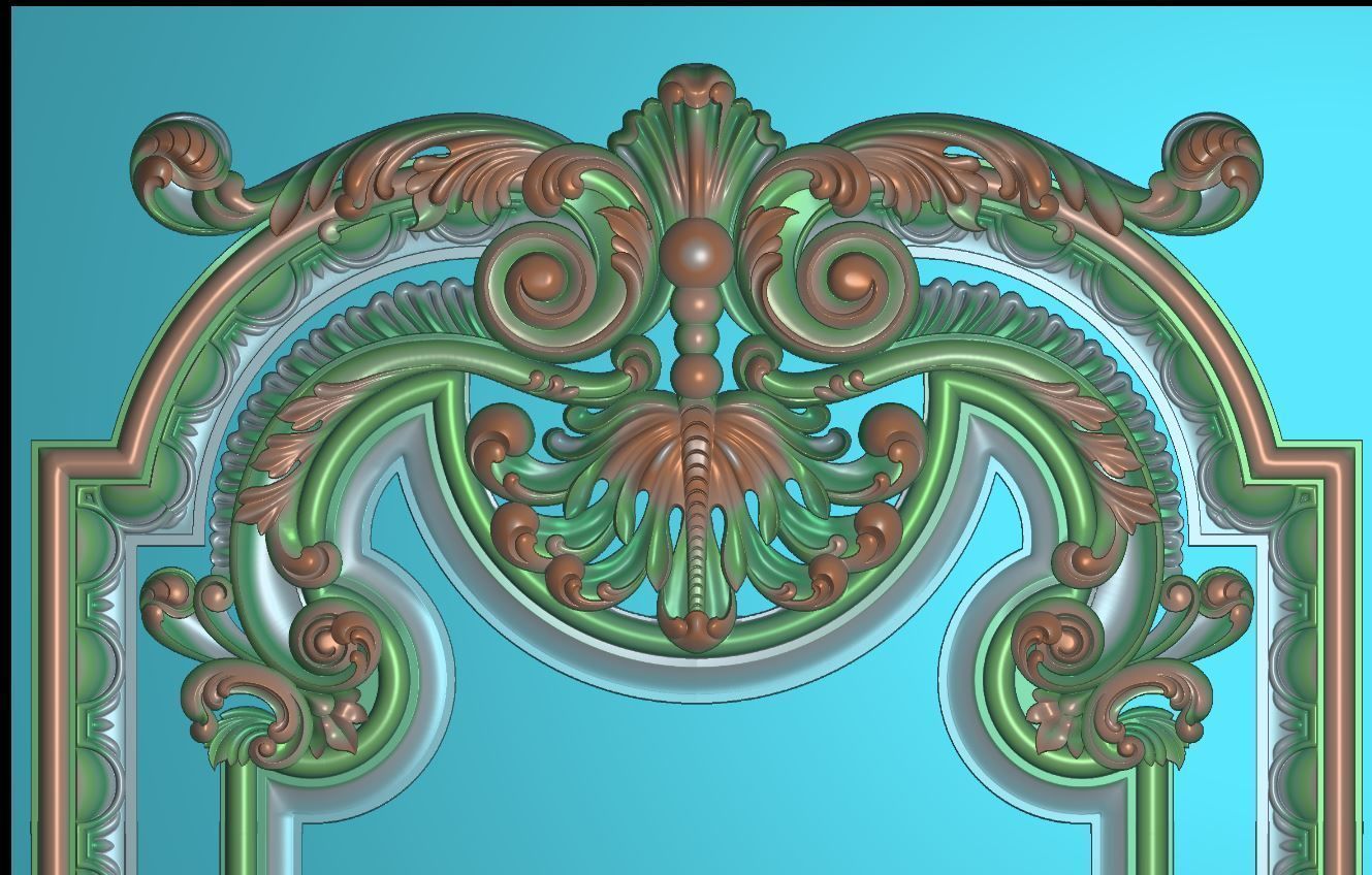 3d neoclassical door 3D print model_6