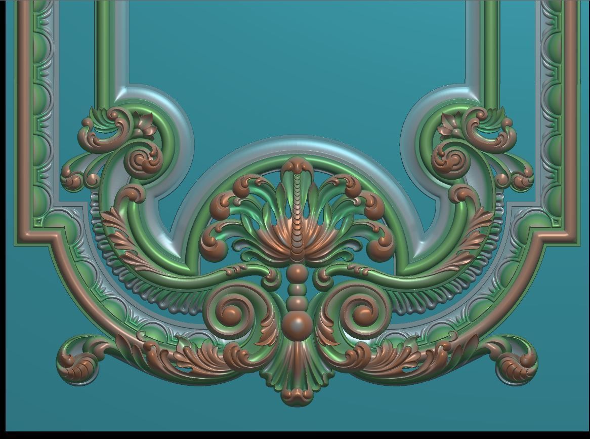 3d neoclassical door 3D print model_7