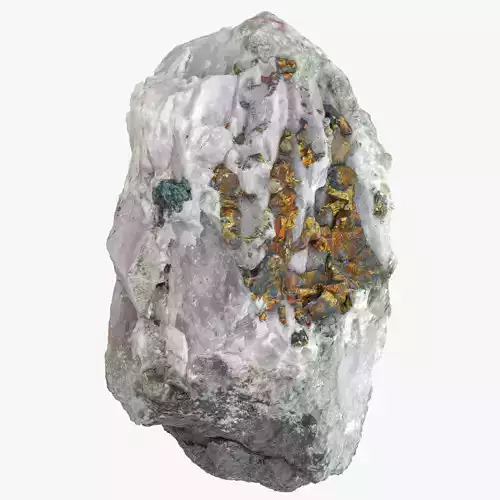 Amethyst with chalcopyrite