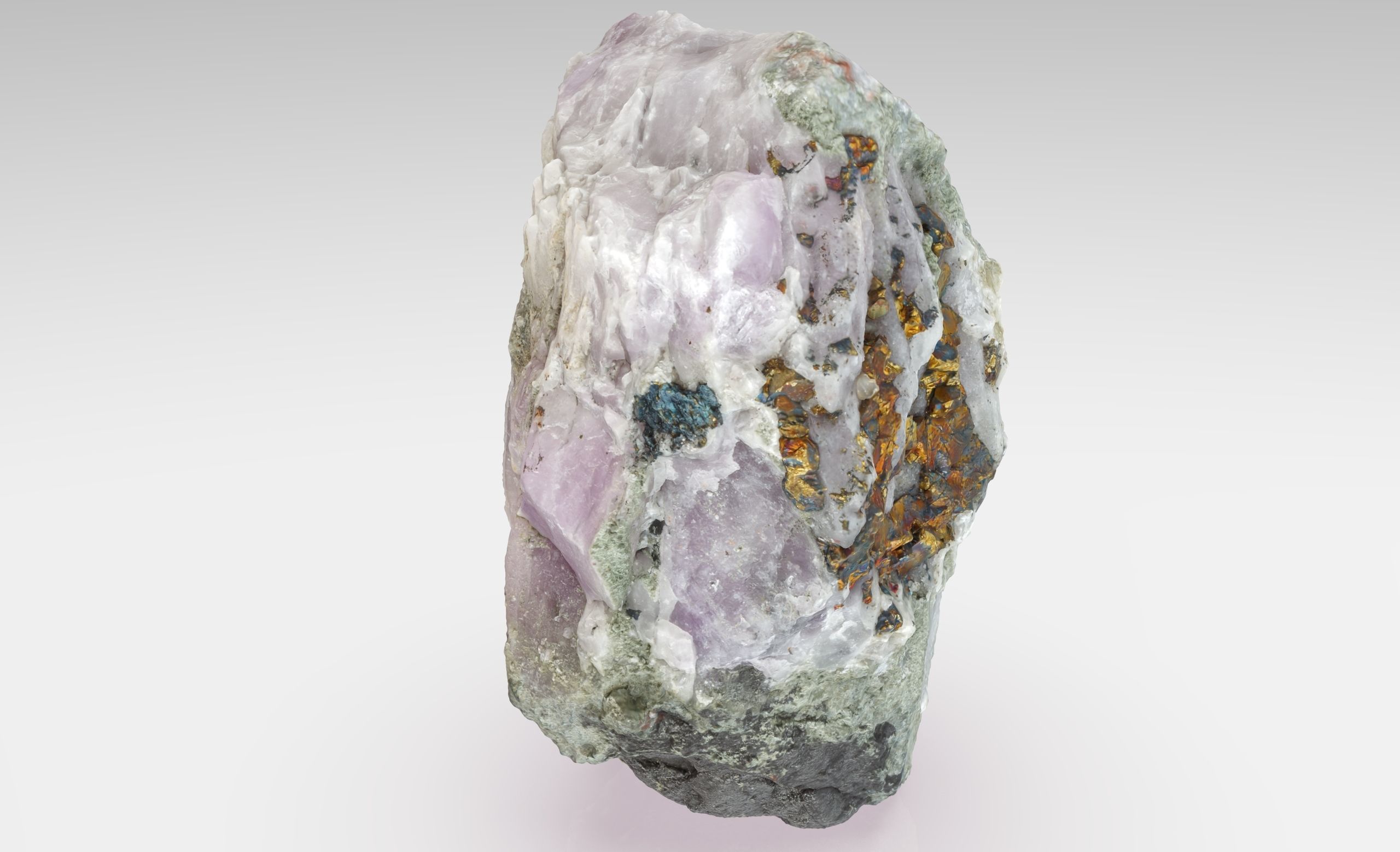 Amethyst with chalcopyrite Low-poly 3D model_5