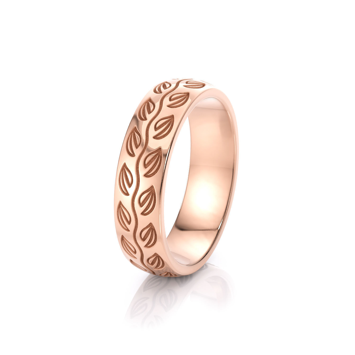 Flower pattern ring R 0344 printable 3d model 3D print model_3