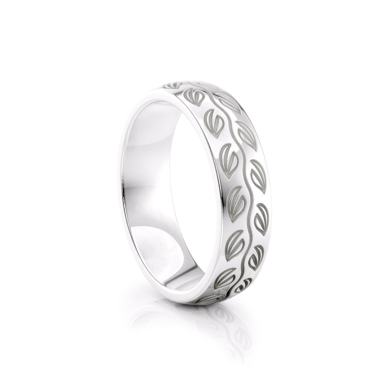 Flower pattern ring R 0344 printable 3d model 3D print model_9