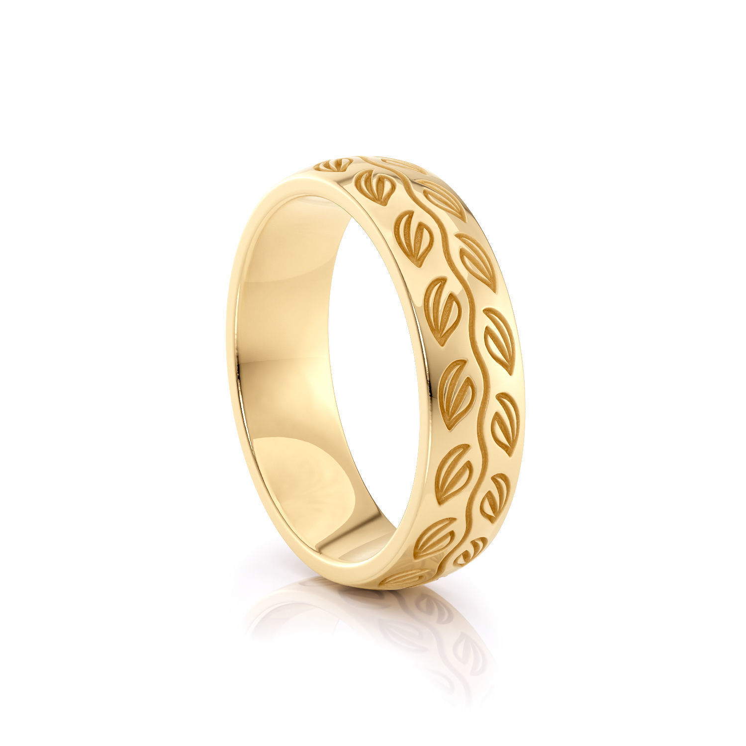 Flower pattern ring R 0344 printable 3d model 3D print model_13