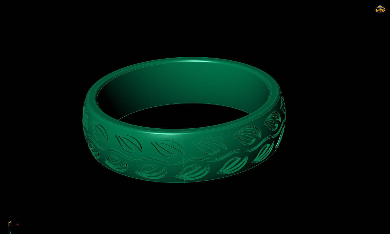 Flower pattern ring R 0344 printable 3d model 3D print model_18