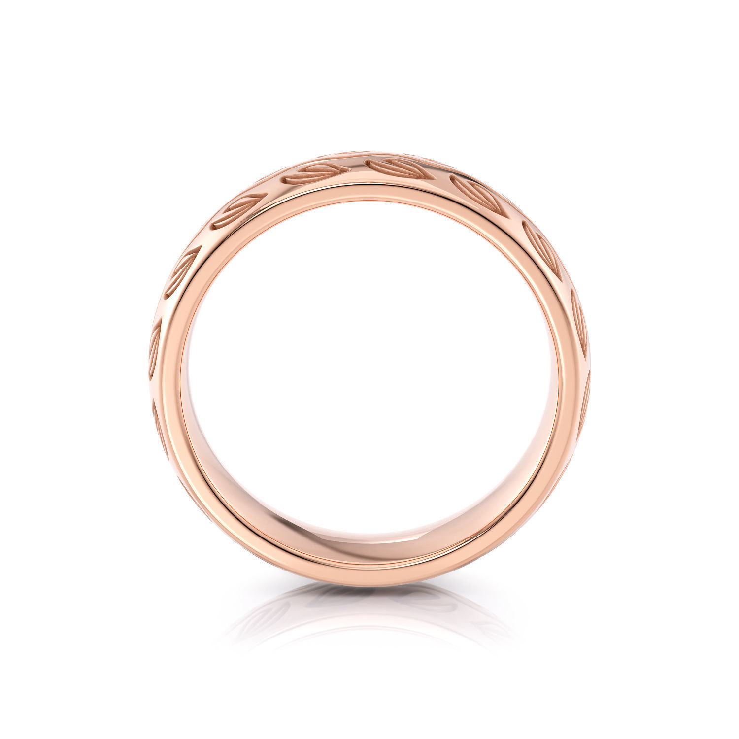 Flower pattern ring R 0344 printable 3d model 3D print model_4