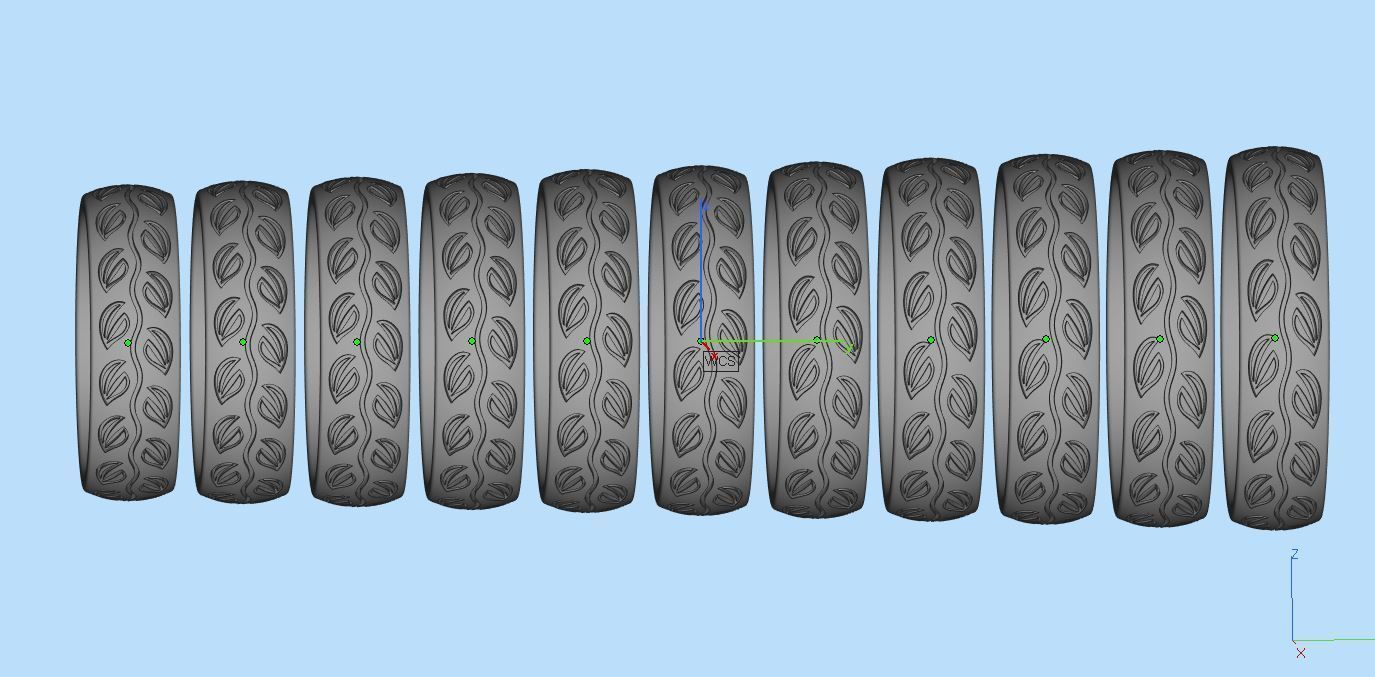 Flower pattern ring R 0344 printable 3d model 3D print model_22