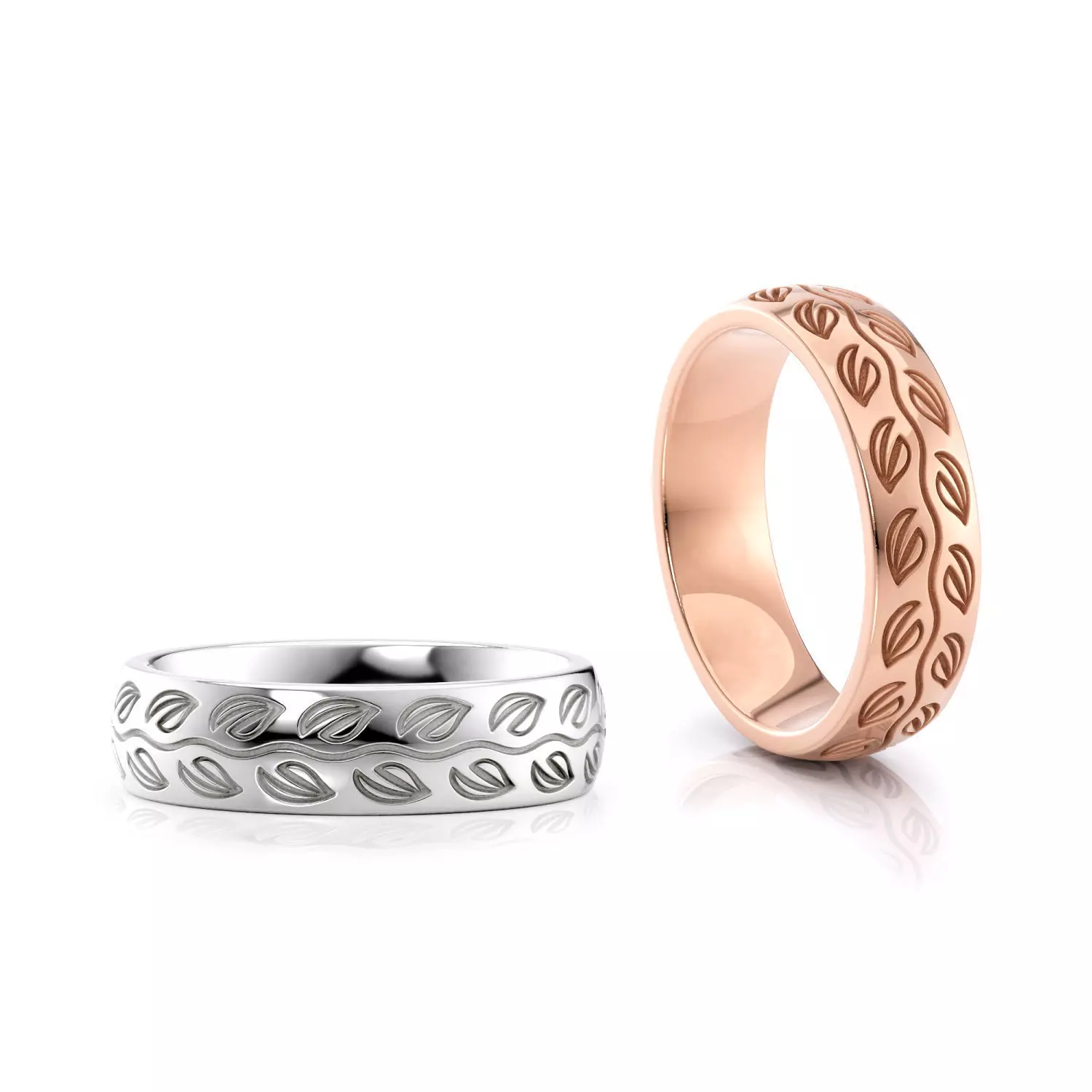 Flower pattern ring R 0344 printable 3d model 3D print model_0