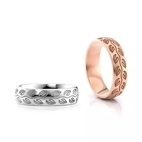 Flower pattern ring R 0344 printable 3d model 3D print model
