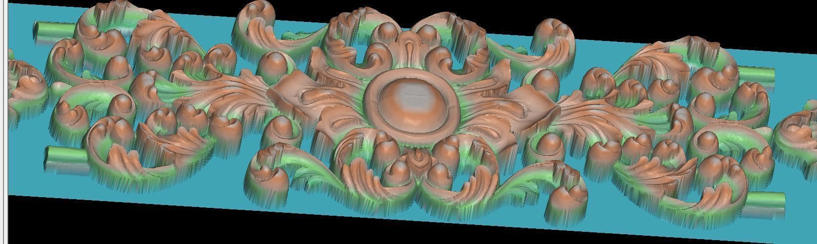 vintage 3d ceiling flower 3D print model_3