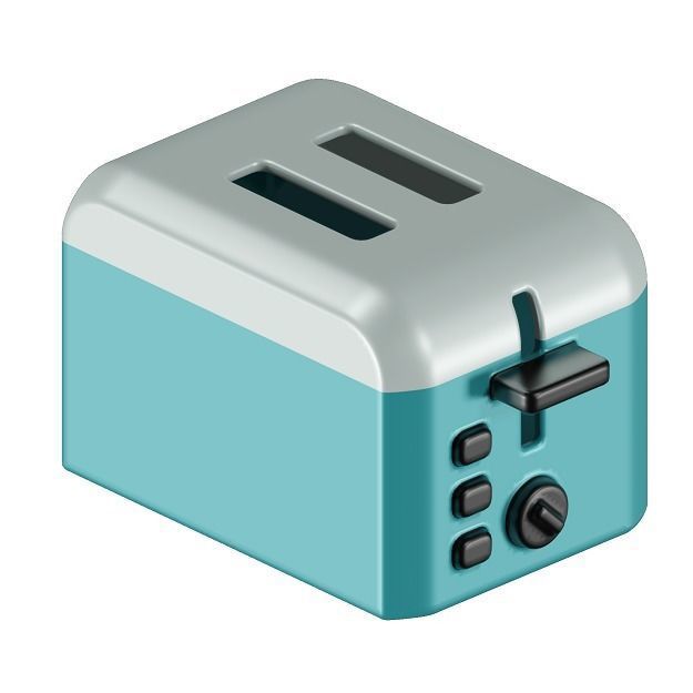 Kids Toaster Toy 3D model_1