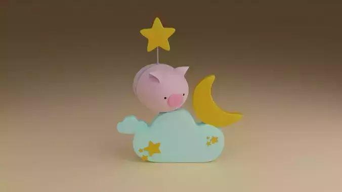 good night pig 3D print model