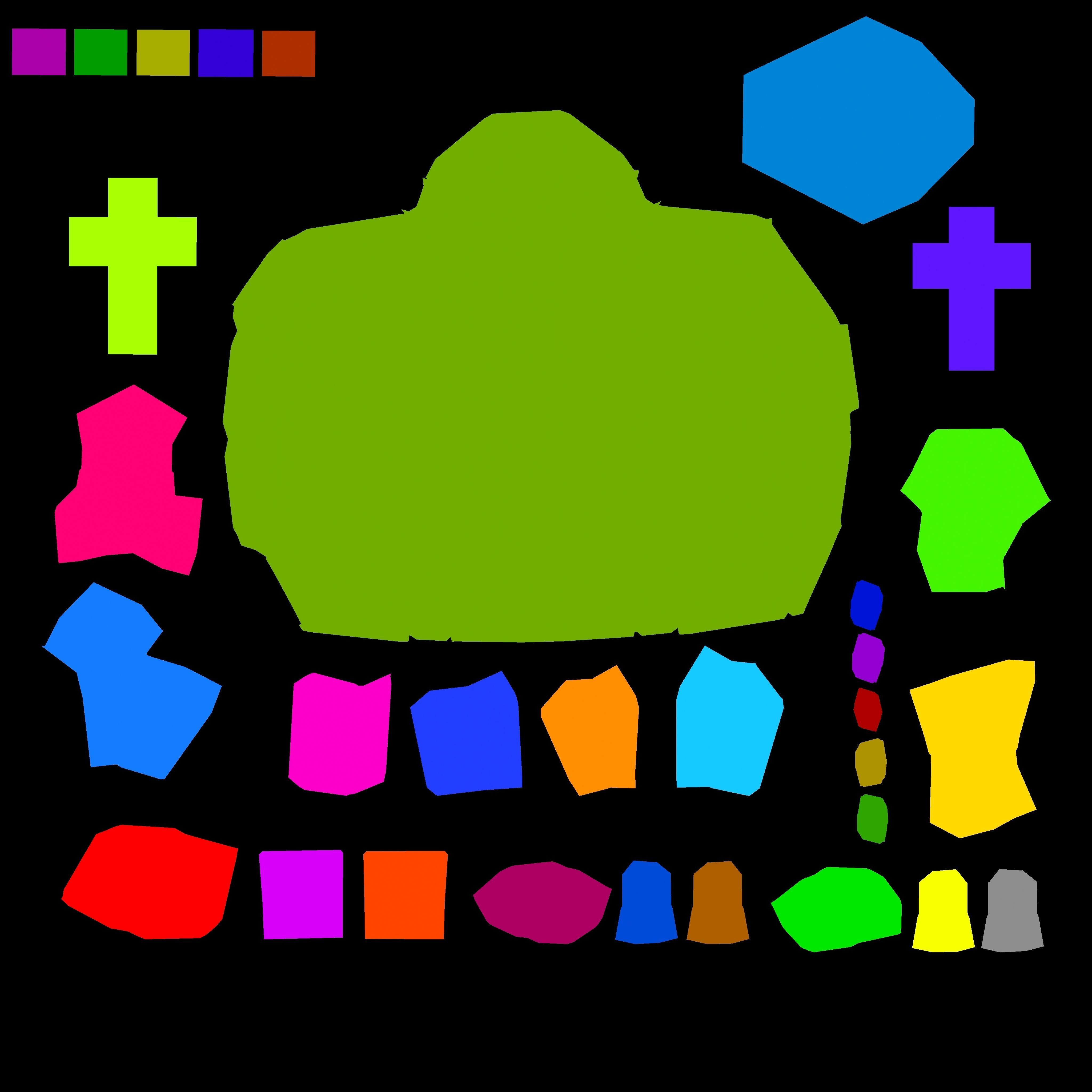 Lowpoly stargate game asset door Low-poly 3D model_8