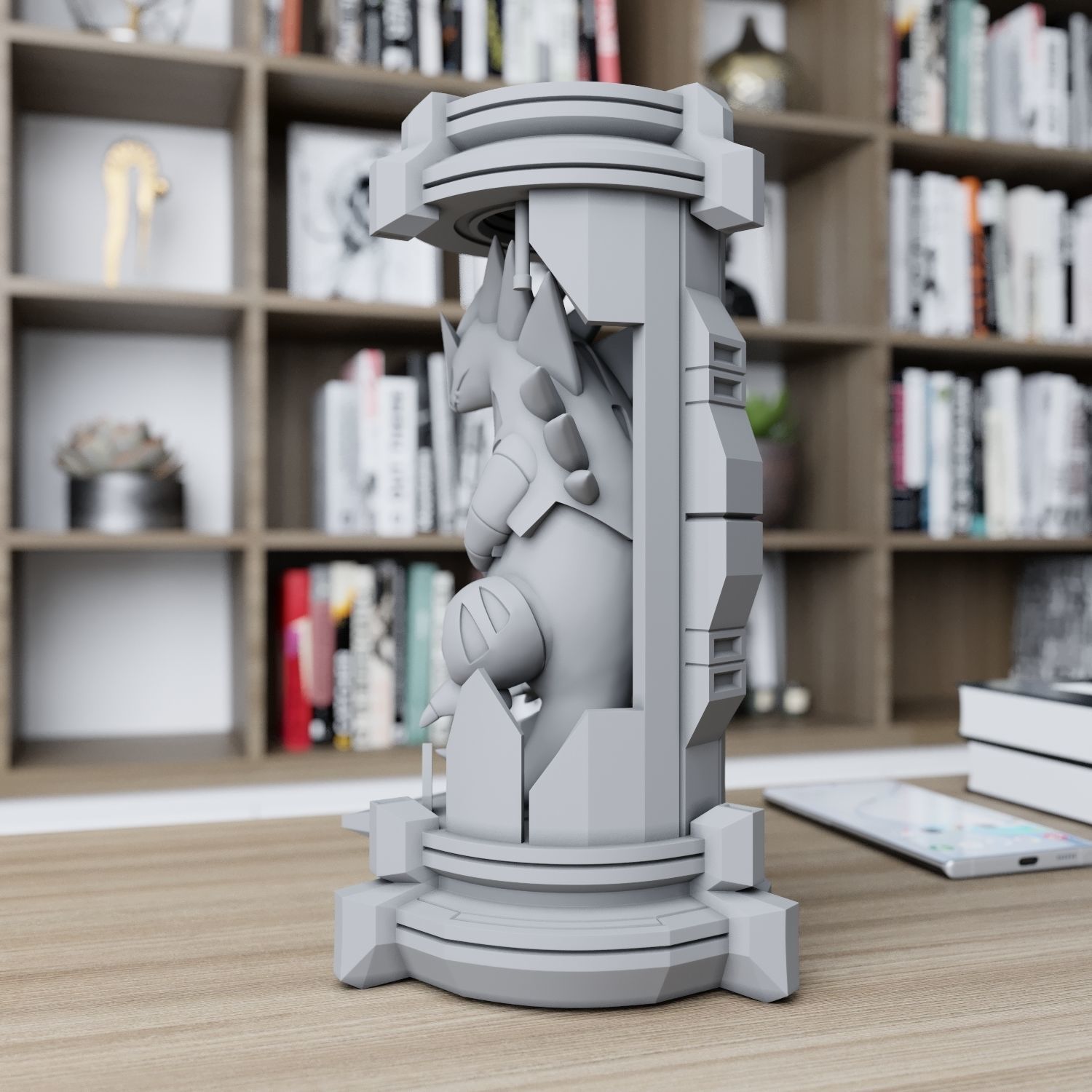 tyranitar in the lab from pokemon 3D print model_5