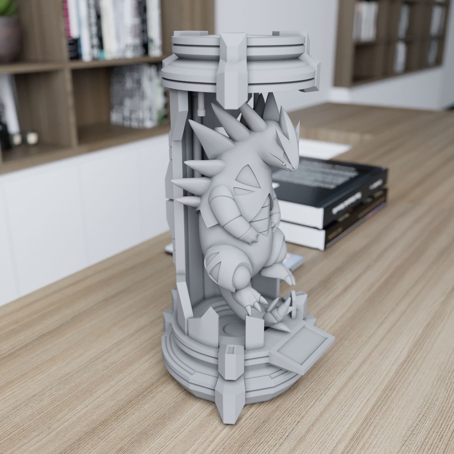 tyranitar in the lab from pokemon 3D print model_7