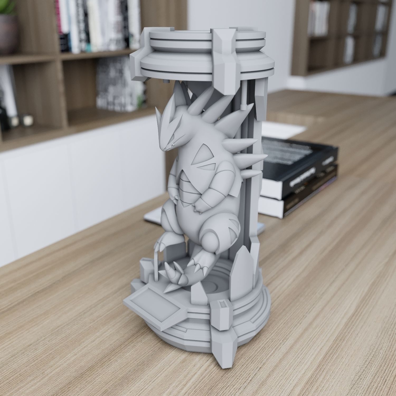 tyranitar in the lab from pokemon 3D print model_8