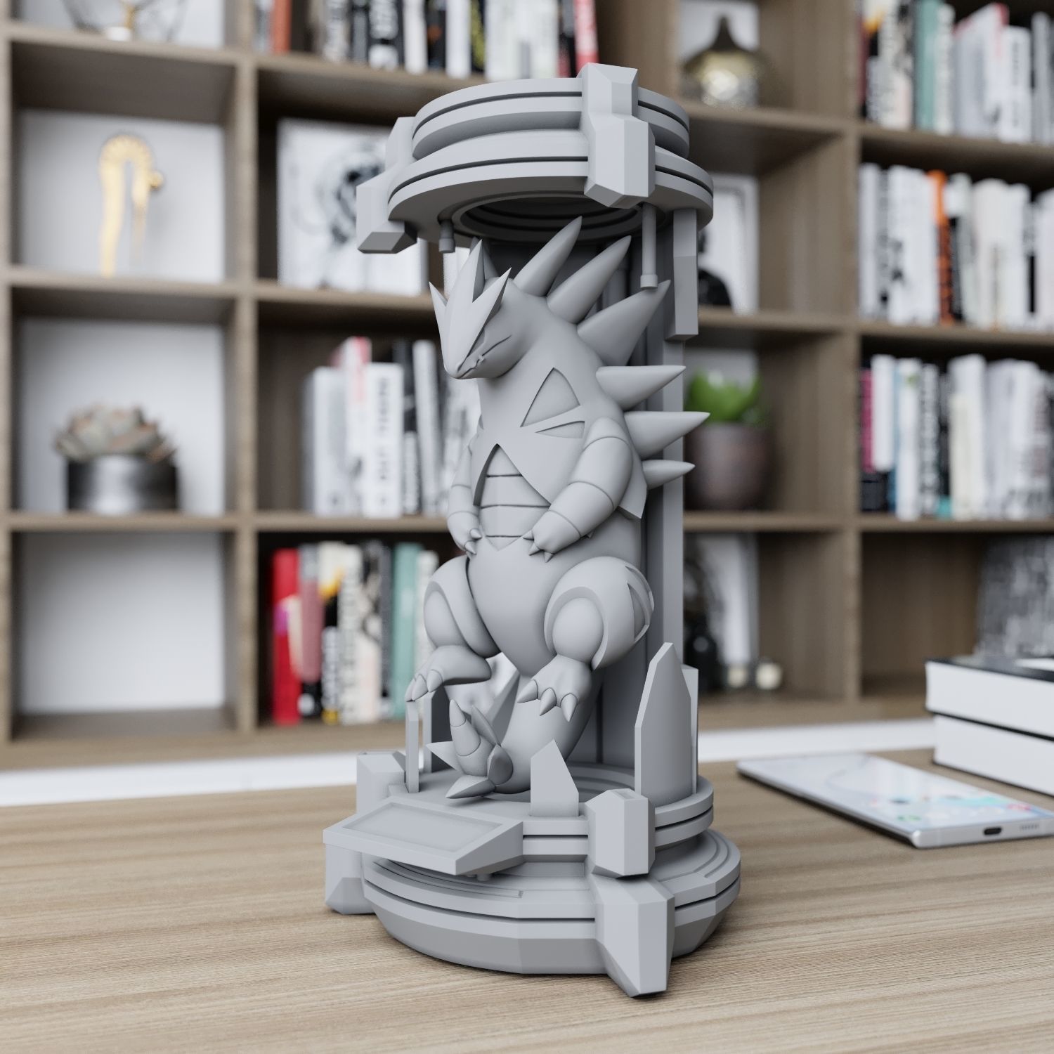 tyranitar in the lab from pokemon 3D print model_3