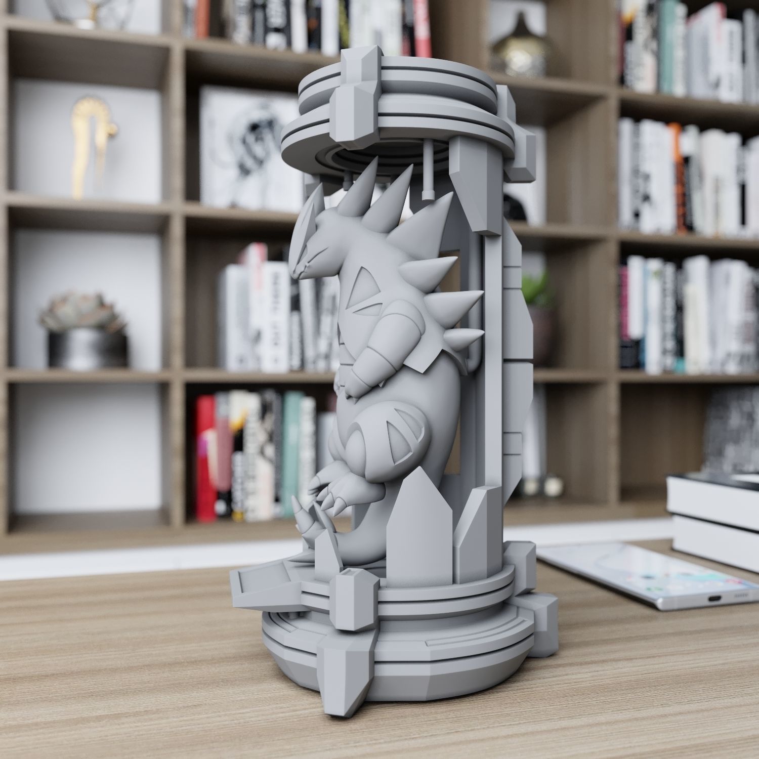 tyranitar in the lab from pokemon 3D print model_4