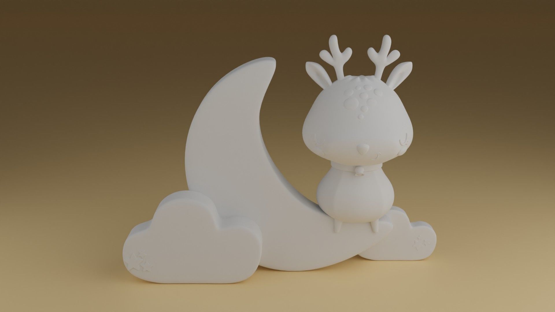 good night deer 3D print model_1