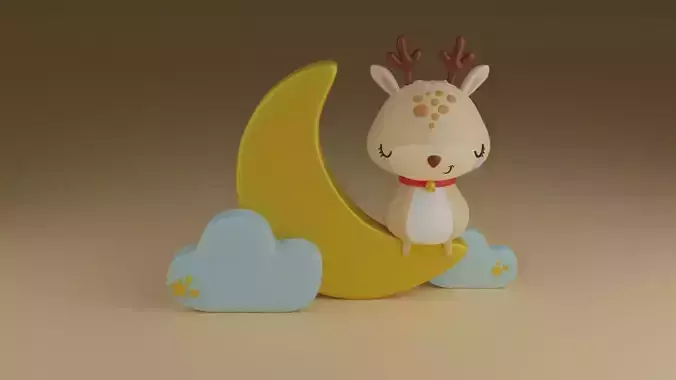 good night deer 3D print model