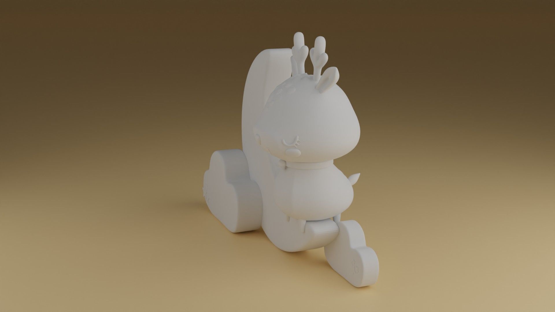 good night deer 3D print model_6