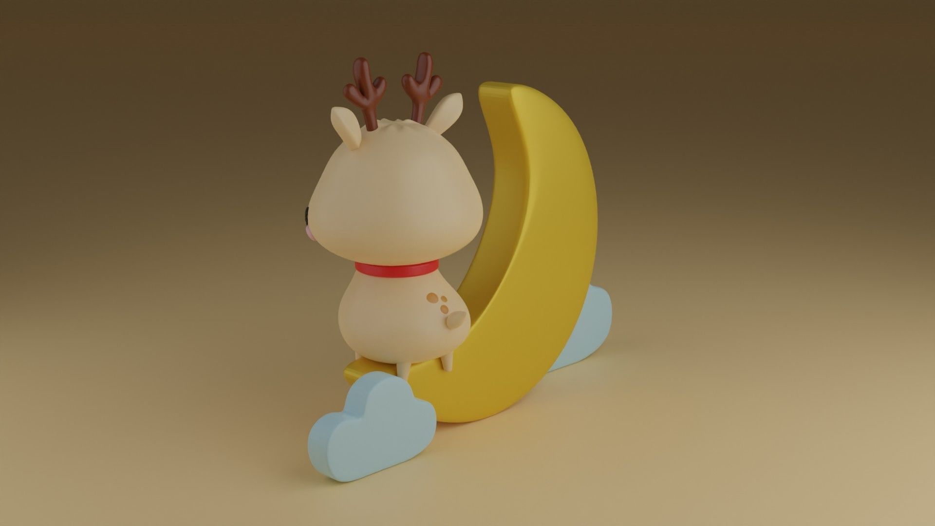 good night deer 3D print model_12