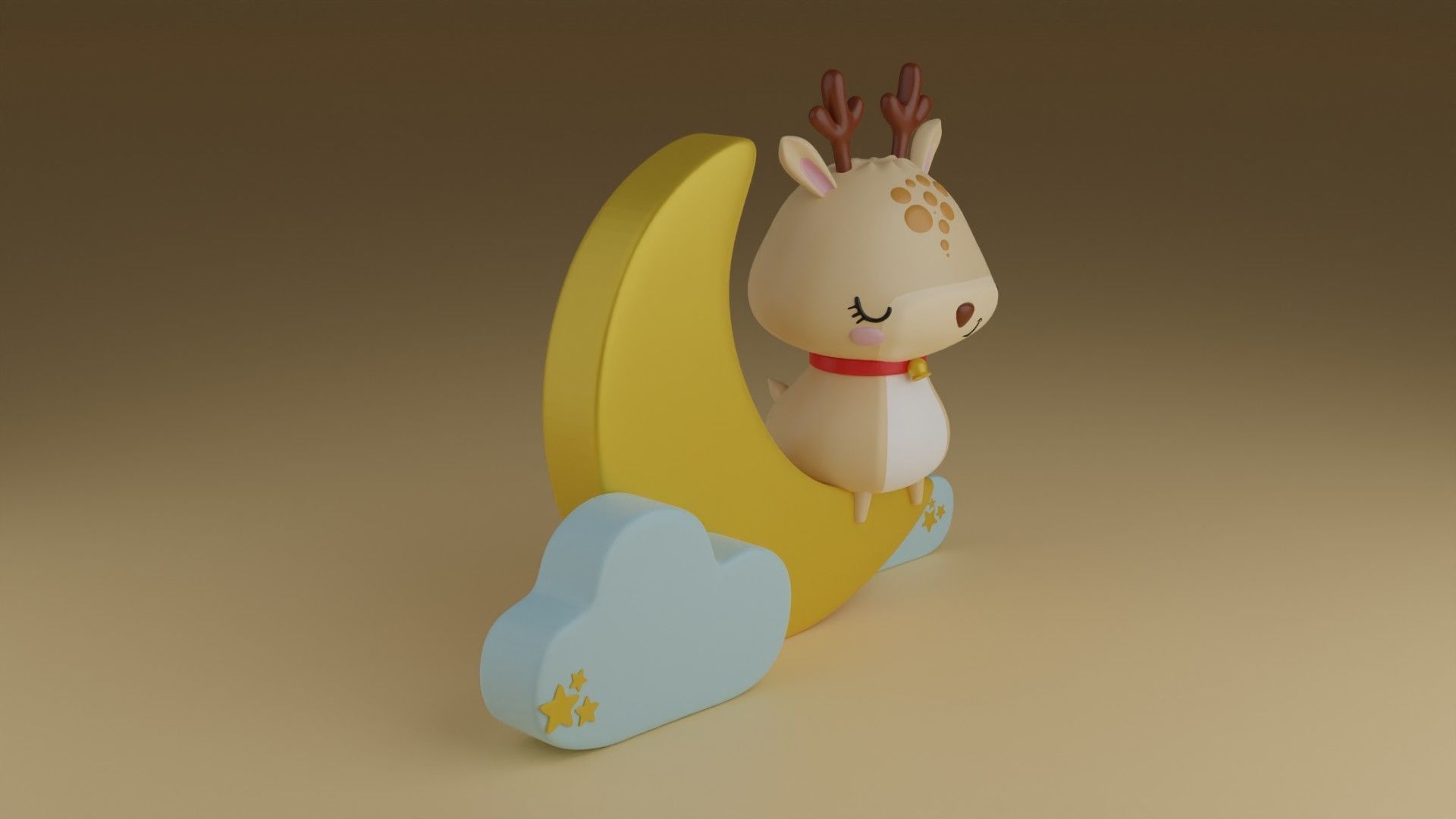 good night deer 3D print model_8