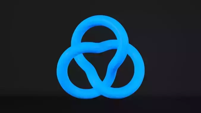 Trefoil Knot A Low-poly 3D model