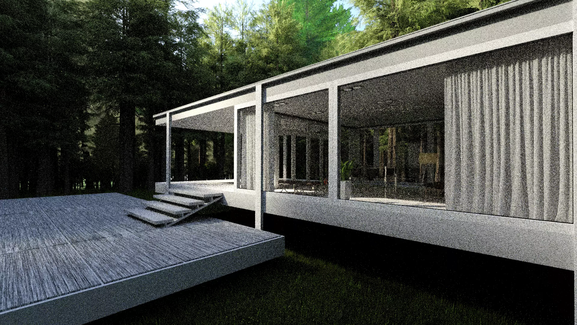 Modular modern 3d house model 3D model_0