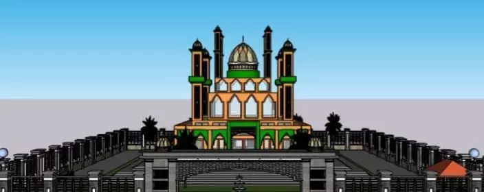 Desain 3D Masjid Ar Rahman 3D model